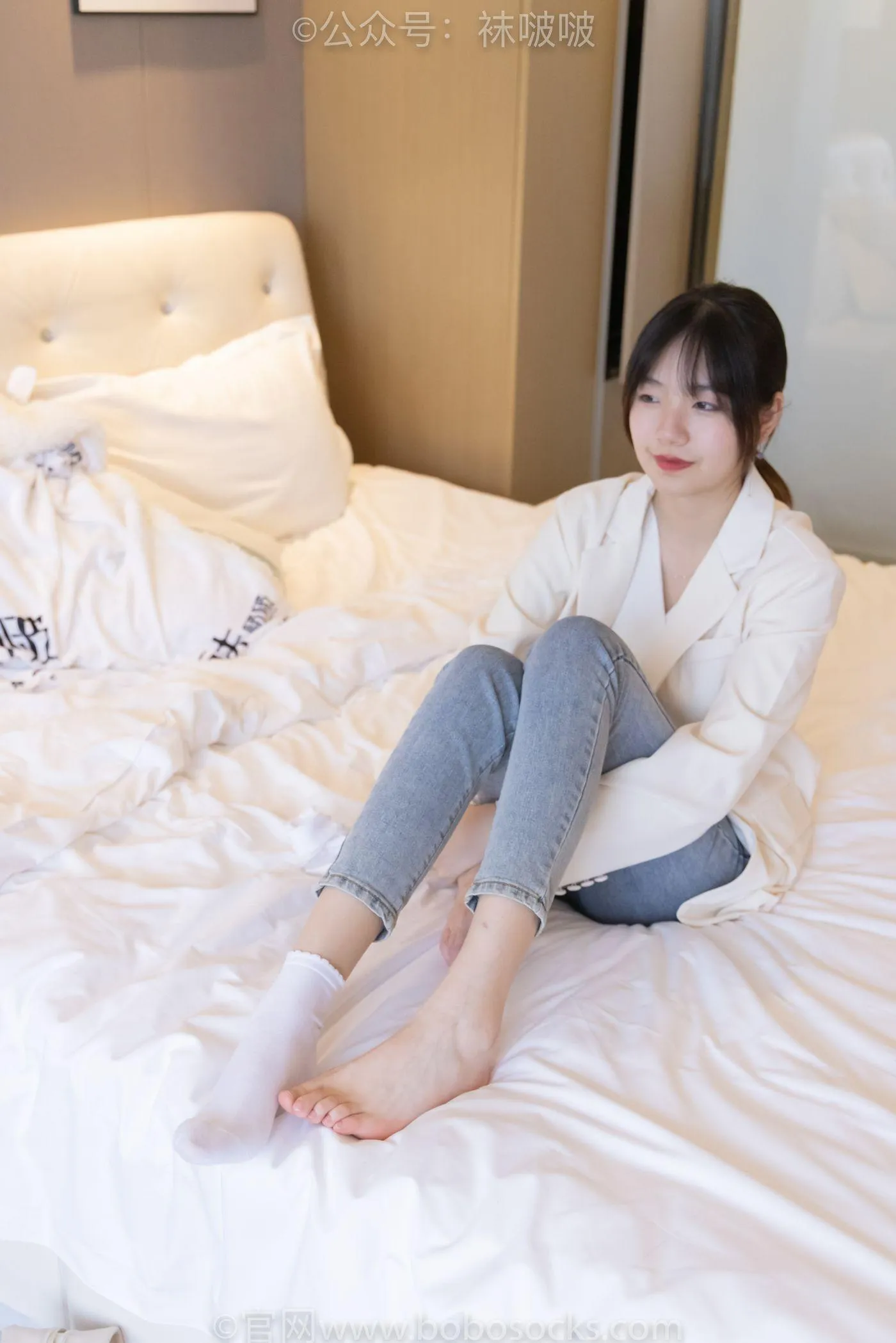 [BoBoSocks袜啵啵]NO.050 小甜豆-高跟长靴、白棉袜 [175P]插图8